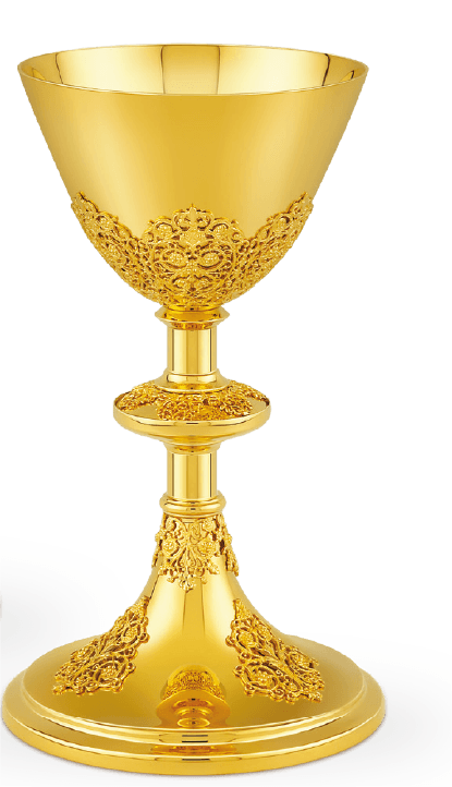 "European 24K Gold Plated Chalice – A Stunning Symbol of Sacred Elegance"