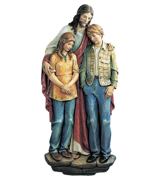 Fiberglass Jesus the Protector Wall Relief from Italy