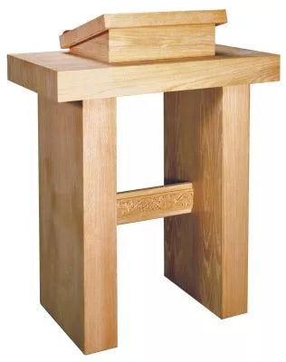 The Classic Unfinished Pulpit with Sleek Plain Trim for a Humble Yet Elegant Church Environment