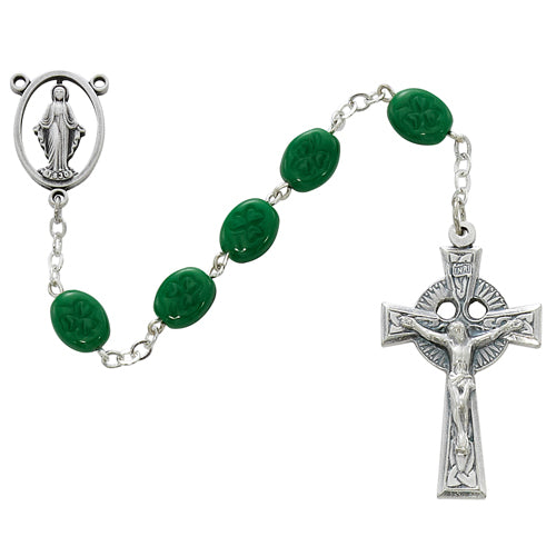 6X8MM OVAL GREEN SHAMROCK RSY.