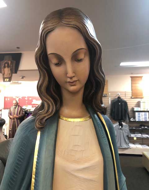Our Lady of Grace 60" Full Color Fiberglass Statue from Italy