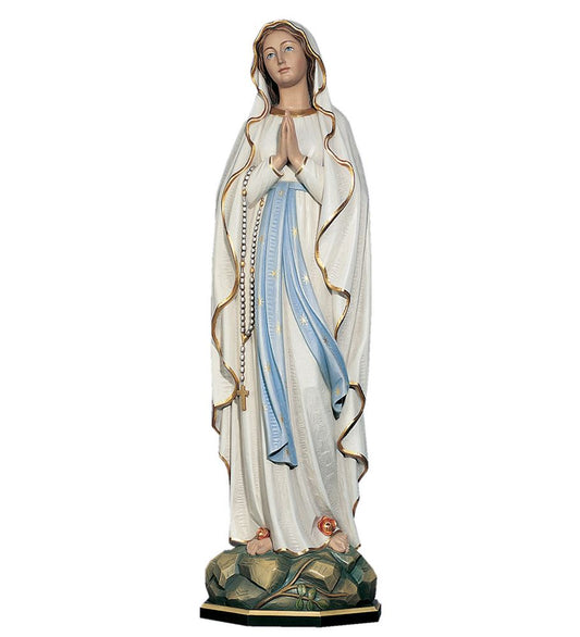 Our Lady of Lourdes 48" Full Color Fiberglass Statue from Italy