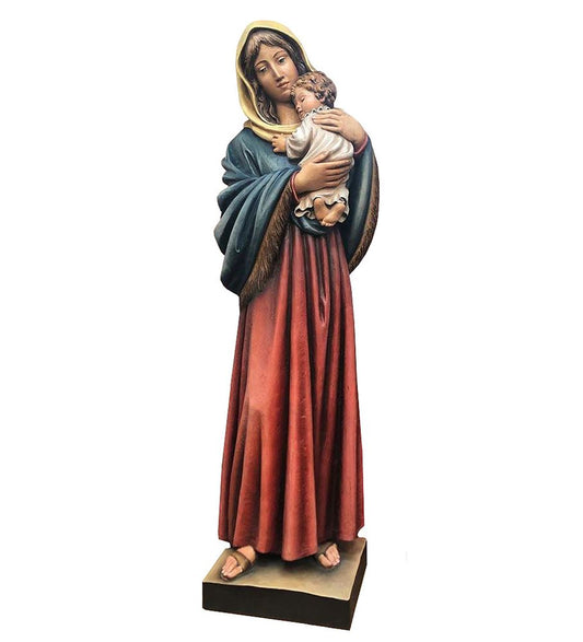 Madonna della Strada 60" Full Color Fiberglass Statue from Italy