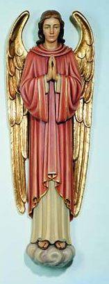 Hand Carved in Linden Wood Angel 3/4 Relief | Made in Italy