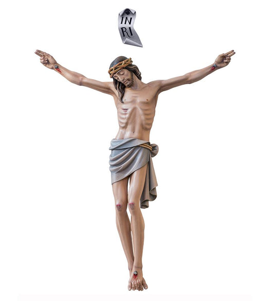 Corpus only with INRI Hand Carved Linden Wood | Made in Italy