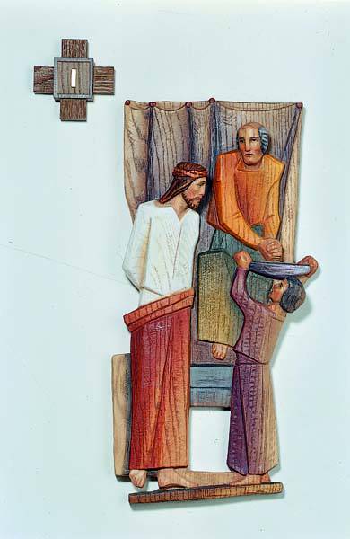 Hand Carved in Linden Wood Stations of the Cross, Set of 14 | Made in Italy
