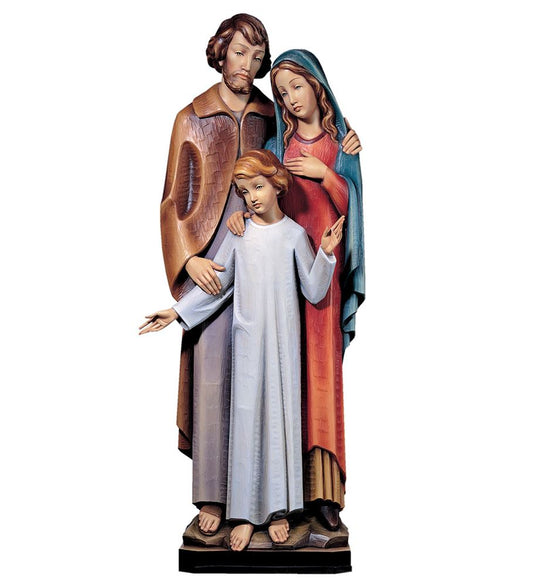 Hand Carved Linden Wood Holy Family Statue from Italy