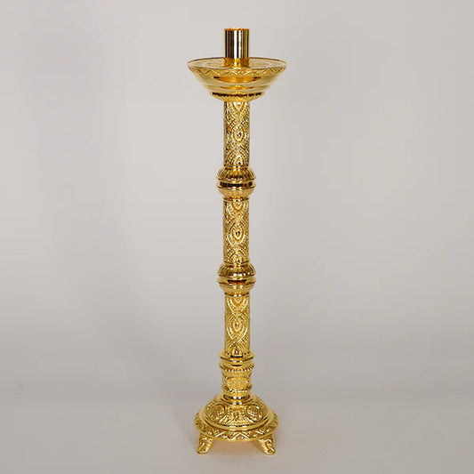 Gold Plated Candlestick – Elegant Church Altar Candle Holder