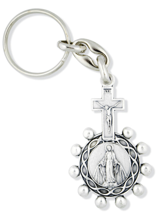 One Decade Rosary Key Chain - Miraculous Medal