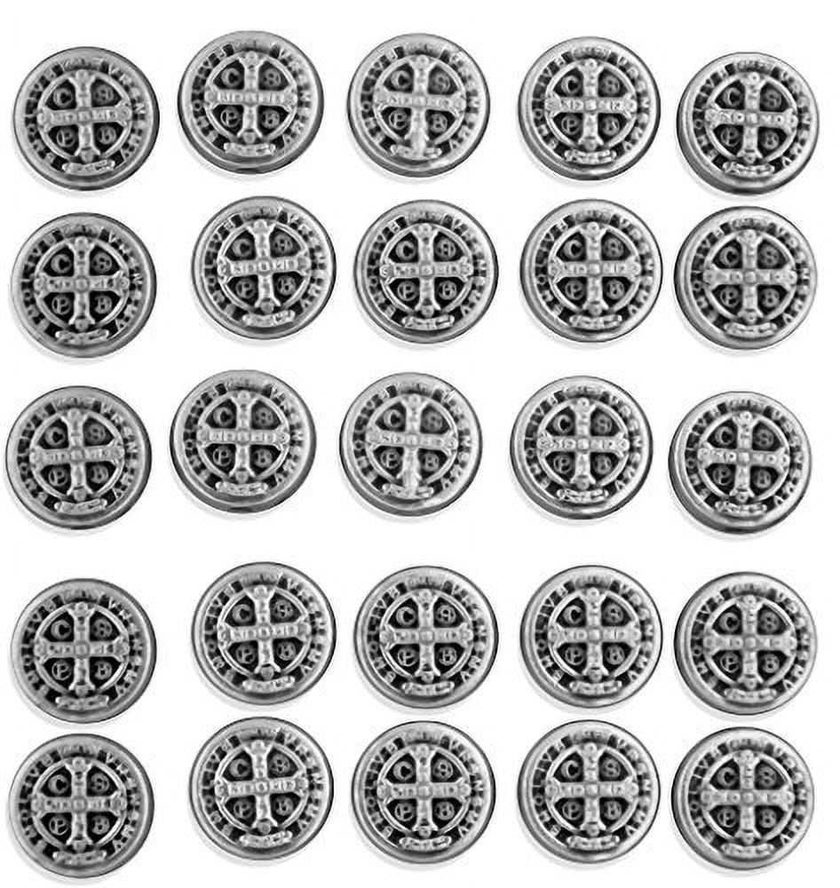 10mm Bulk Saint Benedict Medal Rosary Beads | Pack of 25