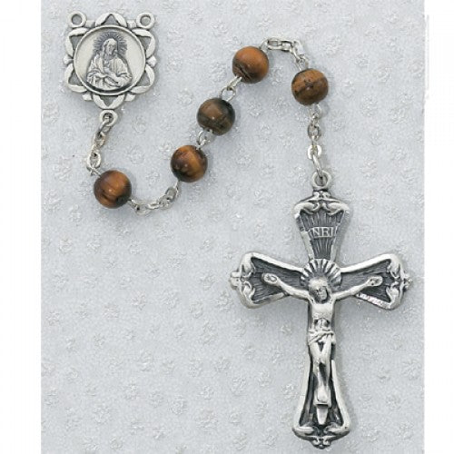 6MM GENUINE TIGER EYE ROSARY