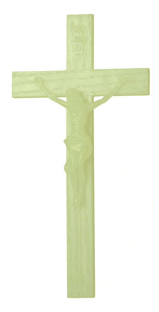 Luminous Catholic Wall Crucifix - Glows in the Dark!