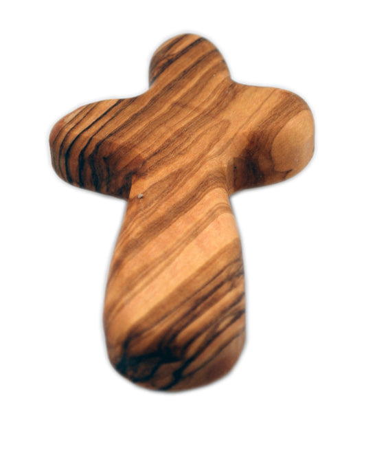 Olive Wood Large Holding Prayer Cross (Large)
