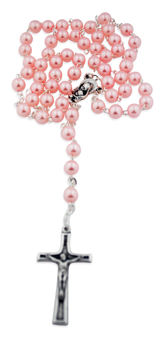 Colorful Italian Catholic Rosary - Pink