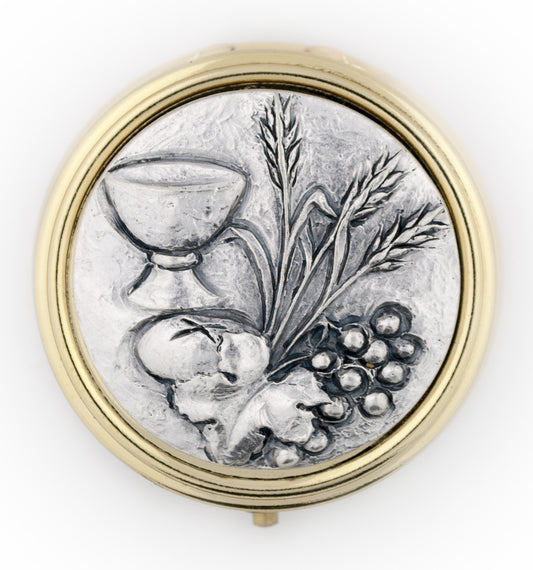 Catholic Holy Communion Pyx (Grapes and Wheat)