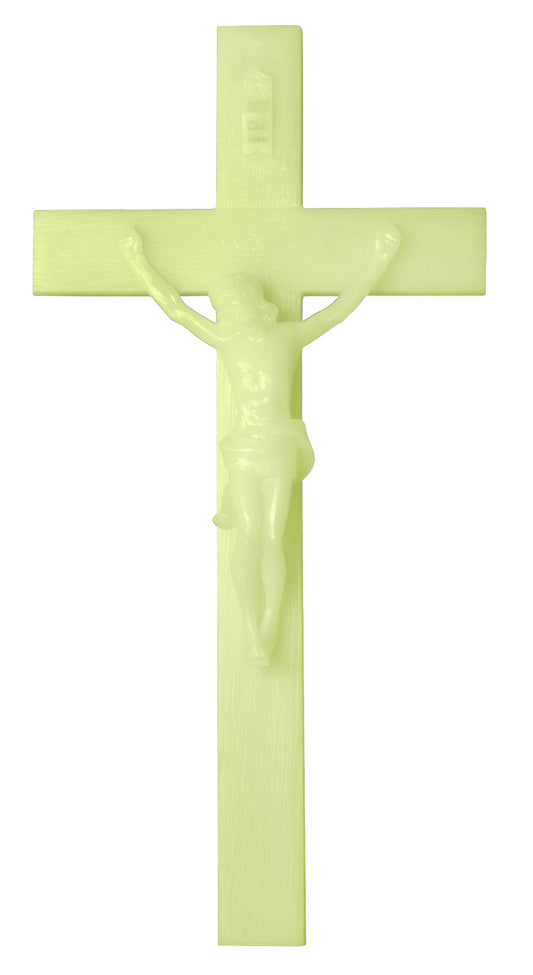 Luminous Catholic Wall Crucifix - Glows in the Dark!