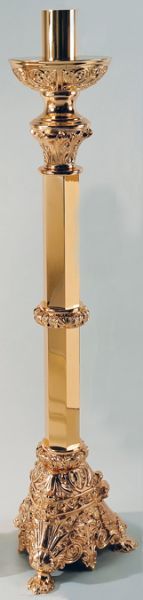 Paschal Candlestick | Cast Textured Bronze In High Polish