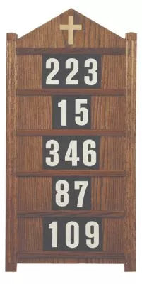The Sacred Song Display Board for Wall-Mounting in Small Chapels and Worship Rooms