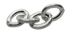 Extra Heavy Duty Precut Rosary Chain - 0.70mm - Sliver OX 4 Link - 100 pcs