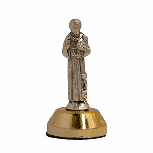 1" Assorted Holy Figure Statues with Adhesive Base (Saint Francis)