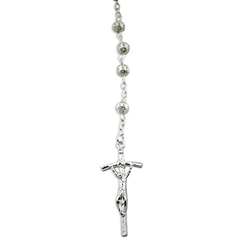 Silver Finish Pope Francis Basilica Rosary