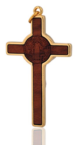3" St. Benedict Crucifix (Gold-Wood)