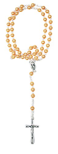Colorful Italian Catholic Rosary - Ivory