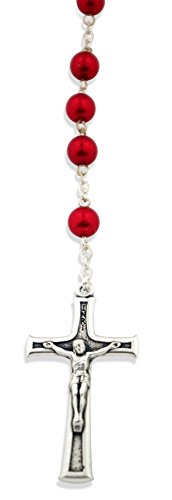 Colorful Italian Catholic Rosary - Ruby