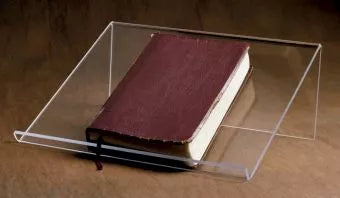 Graceful and Modern Acrylic Bible Stand for Religious Services and Ceremonies