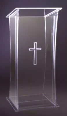 Sacred Lectern with Convenient Shelf for Worship and Reflection