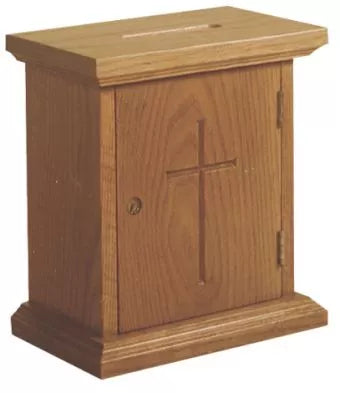 Versatile and Secure Wall-Mounted Offering Box with Lock and Canvas Bag for Managing Donations and Contributions