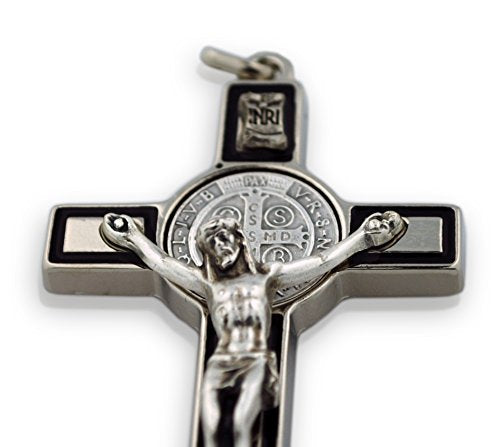 3" St. Benedict Crucifix (Silver-Black)