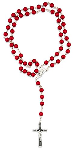 Colorful Italian Catholic Rosary - Ruby
