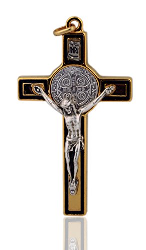 3" St. Benedict Crucifix (Gold-Black)