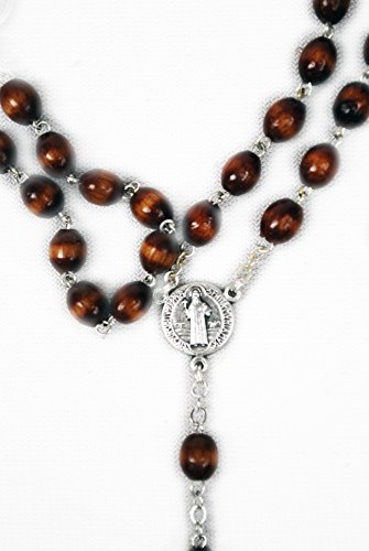 Catholic Saint Benedict Rosary (Walnut)