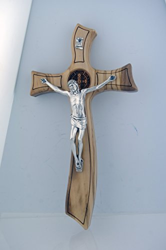 Olive Wood St. Benedict Wall Crucifix
