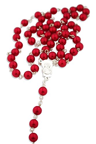 Colorful Italian Catholic Rosary - Ruby