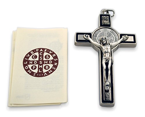 3" St. Benedict Crucifix (Silver-Black)