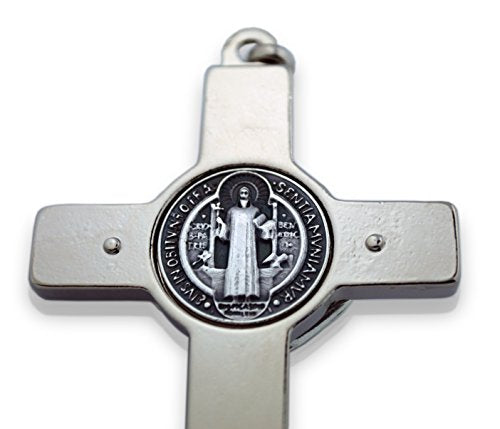 3" St. Benedict Crucifix (Silver-Black)