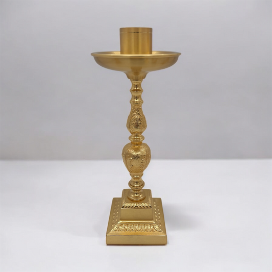 Altar Candlestick, Gold plated and Made in Italy