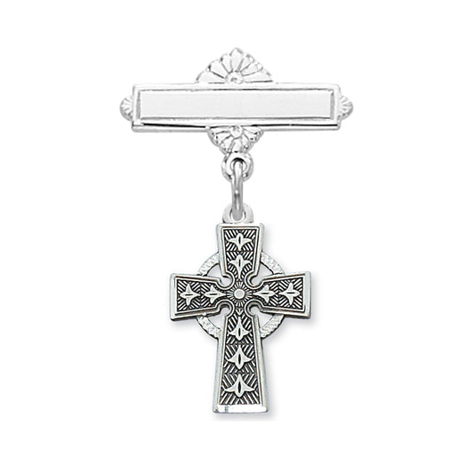 Sterling Celtic Baby Pin Boxed