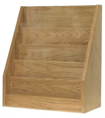 Organized and Compact Tabletop Pamphlet Rack with Protective Clear Acrylic Shields for Displaying Information