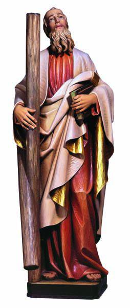 Hand Carved in Linden Wood or Fiberglass St. Andrew the Apostle | Made in Italy