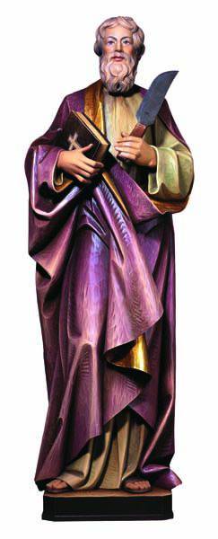 Hand Carved in Linden Wood or Fiberglass St. Bartholomew the Apostle Statue | Made in Italy