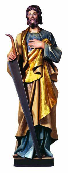 Hand Carved in Linden Wood or Fiberglass St. Simon the Apostle Statue | Made in Italy