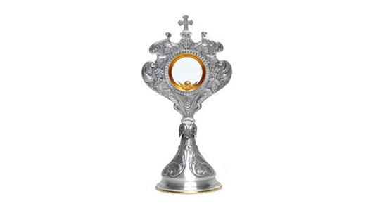 Silver Ostensorio Fuso Con Cesello