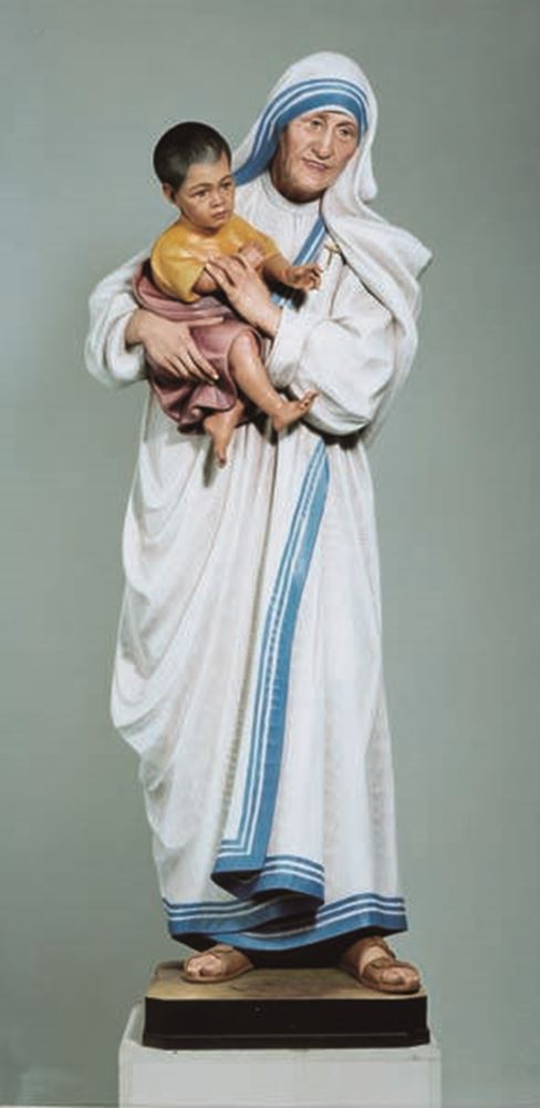 850/A 3' Mother Teresa of Calcutta Fiberglass Statue | Made in Italy