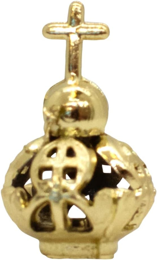 Gold May Crowning Crown for Mary Figurine – 0.75" with Optional Stabilizing Pin