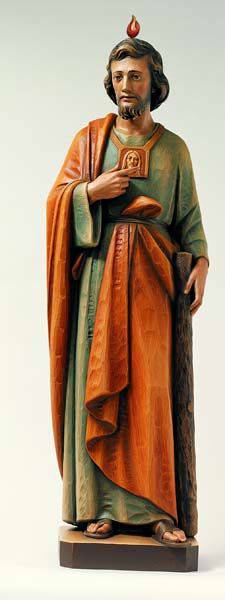 Hand Carved in Linden Wood in Fiberglass St. Jude Statue | Made in Italy