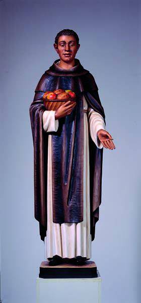 Hand Carved in Linden Wood or Fiberglass Martin de Porres | Made in Italy